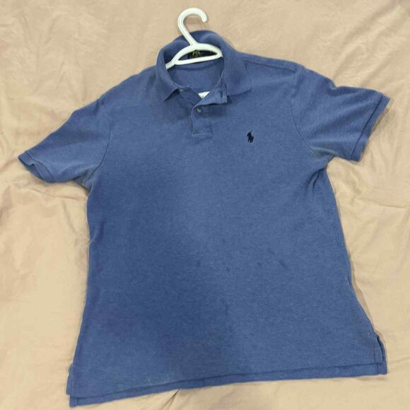 Ralph Lauren Heathered blue Polo Shirt - Picture 1 of 4